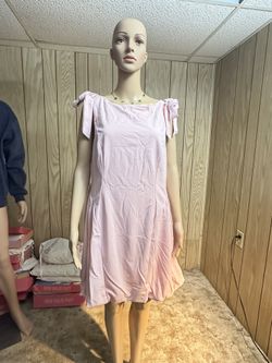 CIDER's sweet lace-up pink dress, unique and elegant XL