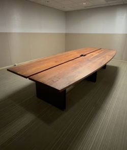 Luxury Executive Conference Table | 154.5” Solid Wood Boardroom Table