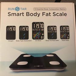 Smart Scale for Body Weight and Fat Percentage, RunSTAR High Accuracy Digital Bathroom Scale with Large Display for BMI Heart Rate FSA&HSA Eligible 15