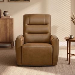 Brand New Camel Power Swivel Glider Recliner with Adjustable Headrest, USB & Type-C