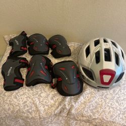 Helmet with knee pads new size 14 up