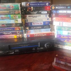 VCR With VHS Lot