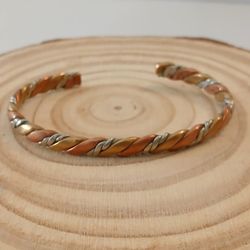 Serio Lub mixed metal bracelet cuff