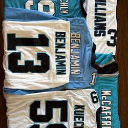 Carolina Panthers Jersey Collection Kuechly McCaffrey Benjamin Williams