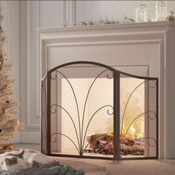Kingson 3-Panel Arched Childproof Fireplace Screen