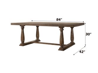 Bernard Weathered Oak Dining Table