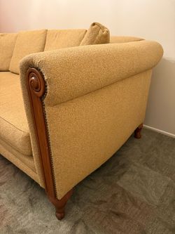 Beautiful wood trim sofa/couch