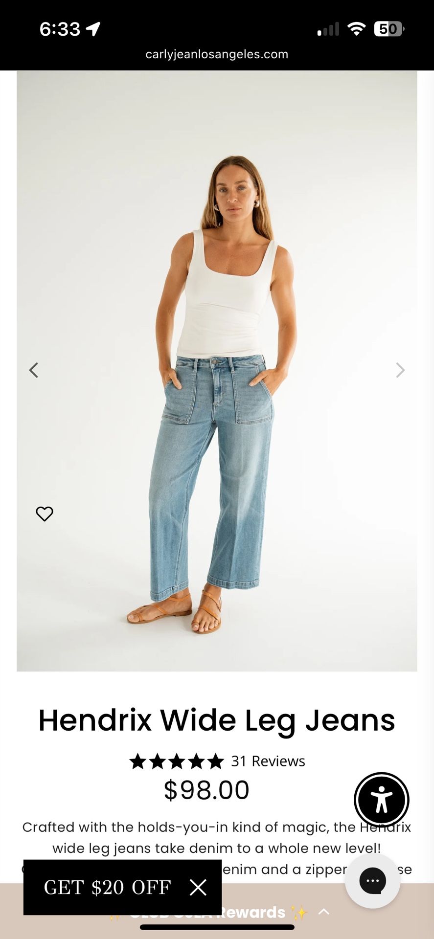 Carly Jean Los Angeles Hendrix Jeans
