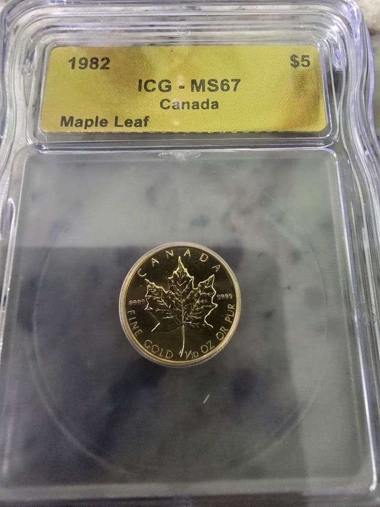 1/10 Oz Gold Canadian Gold Maple Leaf