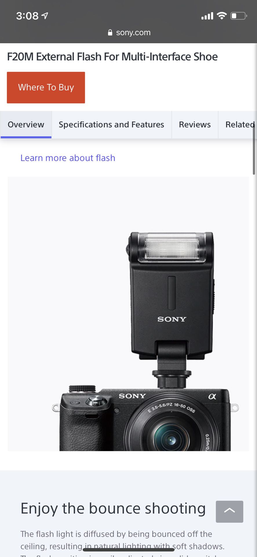 Sony Camera External Flash HVL-F20M