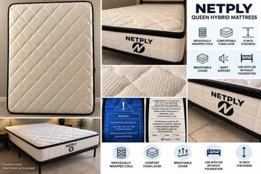 Queen Hybrid Mattress – Clean, Comfortable – $60