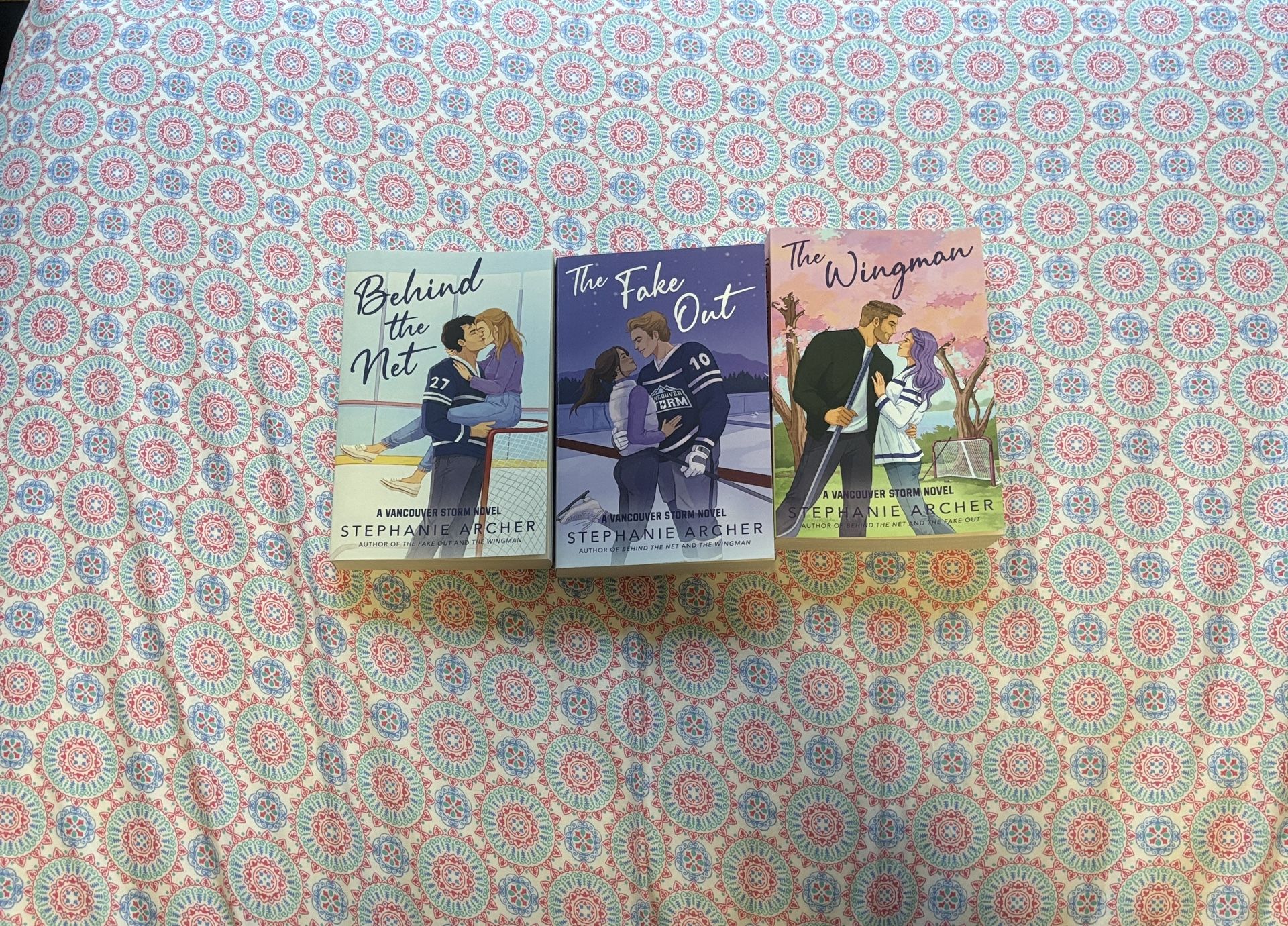 Behind the net, the fake out, and the wing man novel set