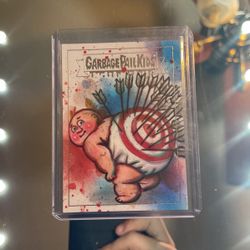 One Of One GPK Sketch Card On Sliver Chrome On The Mark