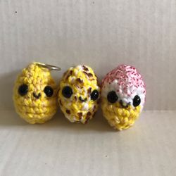 Crochet Mini Elote Keychain 