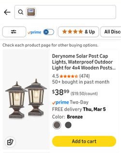 2 pk Solor post caps