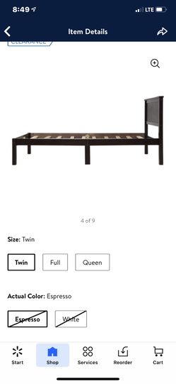 Twin Bed Frame No Box Spring Needed, Newest Solid Wood Platform Bed Frame with Headboard, Strong Wooden Slats, Easy Assembly, Twin Bed Frames for Kid