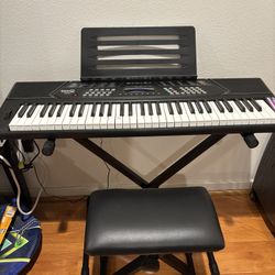 RockJam 61 Key Keyboard Piano Kit With Stand Bench