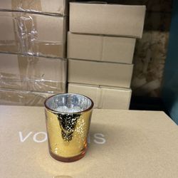 Gold Mercury Glass Tealight Holders – 4 Boxes 