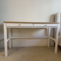 IKEA HEMNES Desk 2-Drawer White/Light Brown 47 1/4"