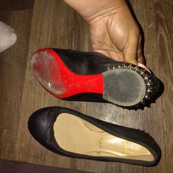 Christian Louboutin Spiked Heel Flats 