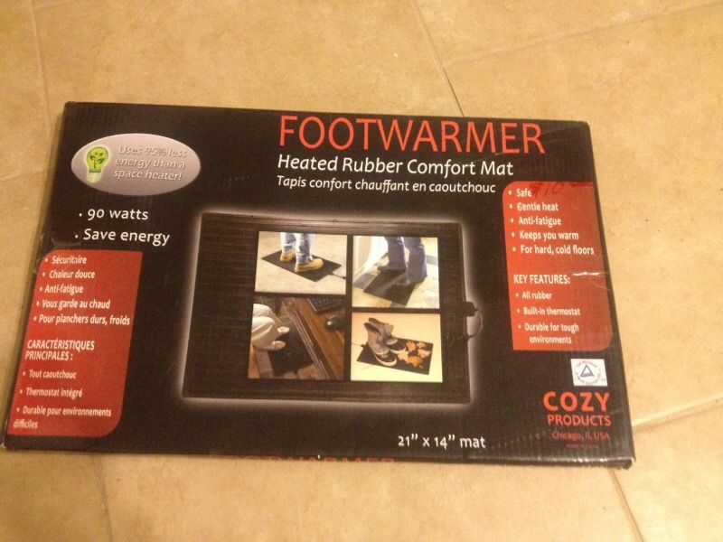Rubber heated comfort Heater mat 21" x 14"