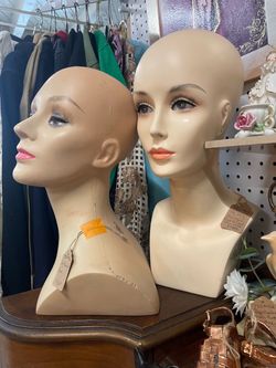 Vintage Mannequin Heads Wig / Hat $59 each Booth #263 Antiques on Pierce
