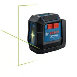 BOSCH 65 ft. Dual Power Battery Green Beam Self-Leveling Cross-Line Laser Level

