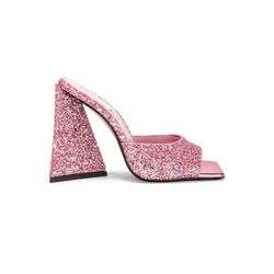 The Attico Glitter Pink Heels Sandals Shoes