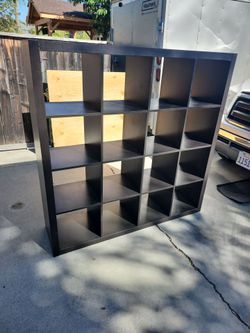 IKEA Kallax 4x4 Cube Shelf Unit Black-Brown