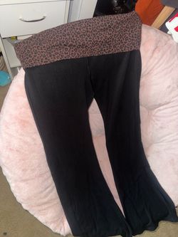 Fold over flare leggings