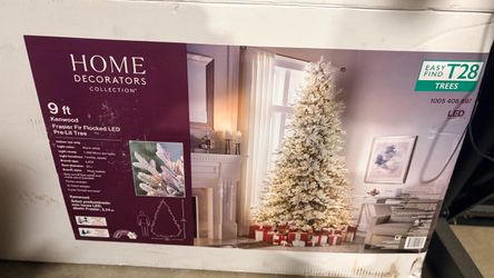 Home Decorators 9ft Kenwood Flocked LED Pre-Lit Tree