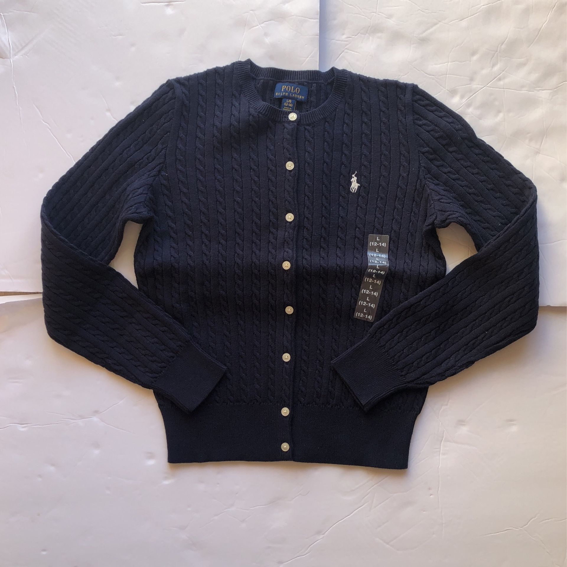 New Girls Polo Ralph Lauren Cardigan 12/14