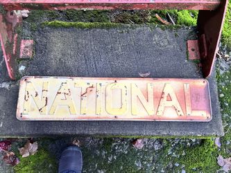 Vintage national porcelain sign
