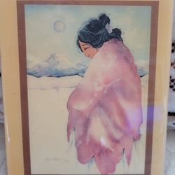 Gail Mao 1998 Southwestern Art Tile Native American Woman 