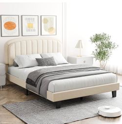 Queen bed frame Brand New in box no box spring needed