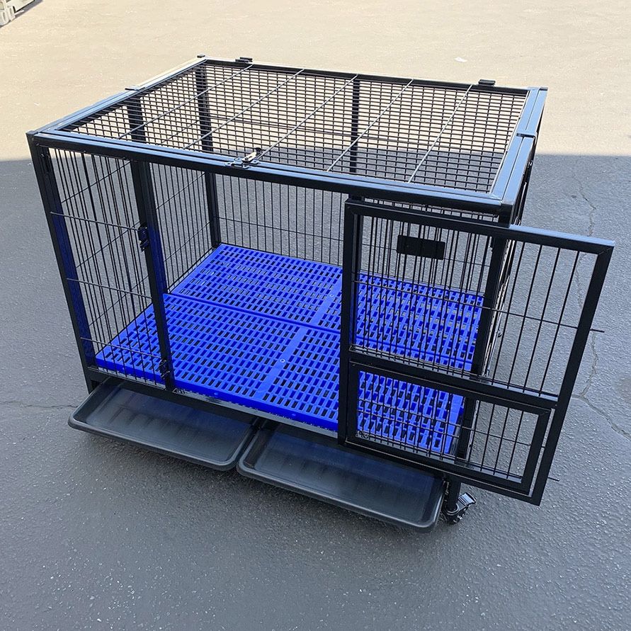 (New) $180 Large Folding Heavy Duty Dog Cage Crate Kennel, Single-Door, 41x31x34” 