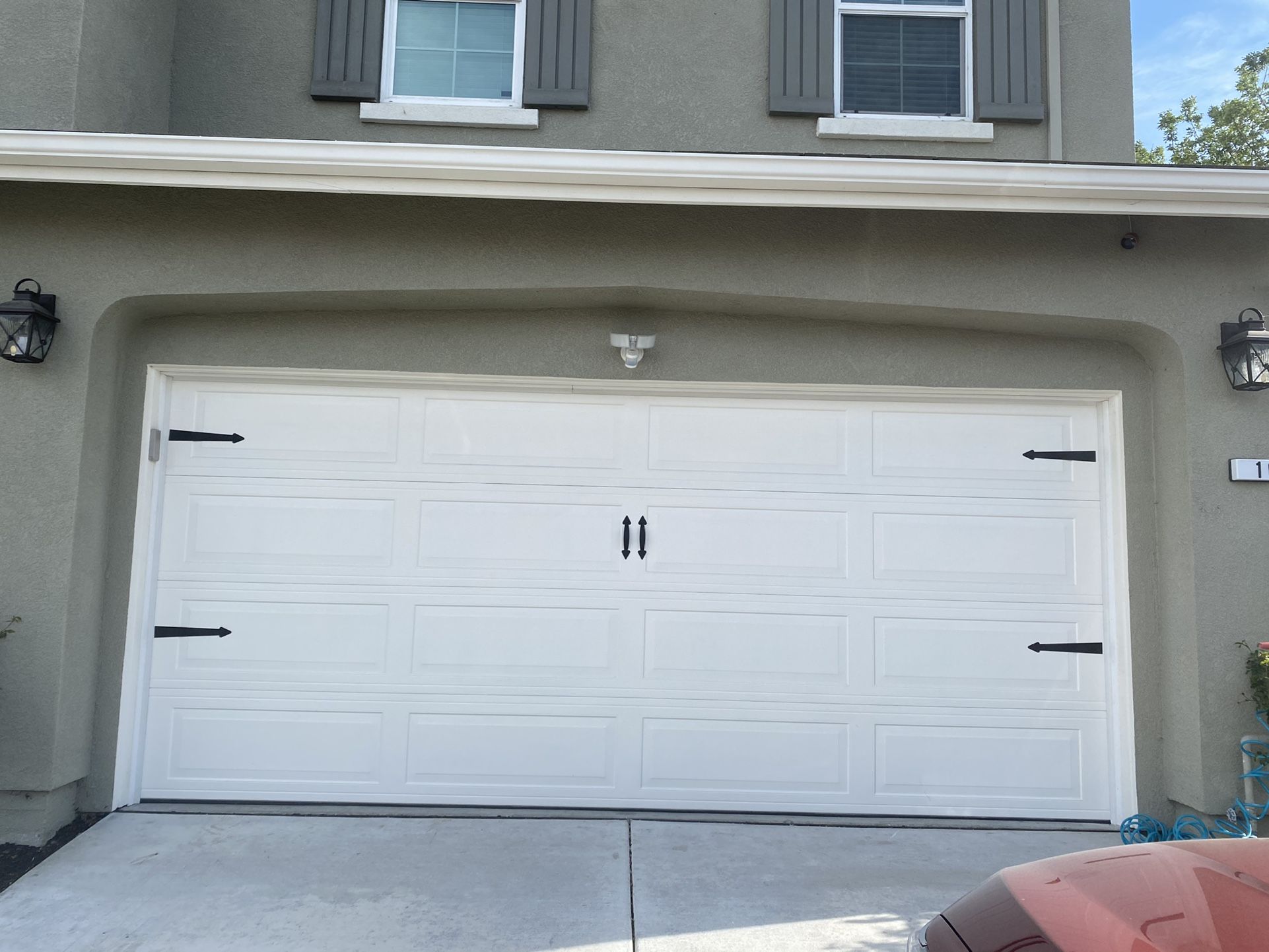 Magnetic Decorative Garage Door Hardware - 6 Pieces Carriage Accents Faux Hinges