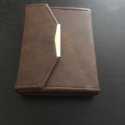 Vintage leather card case and cards