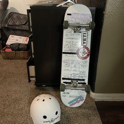 Skateboard And Helmet 