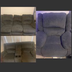 Reclining Sofa and Love Seat and Recliner Chair $500
