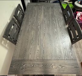 Dining table and chairs