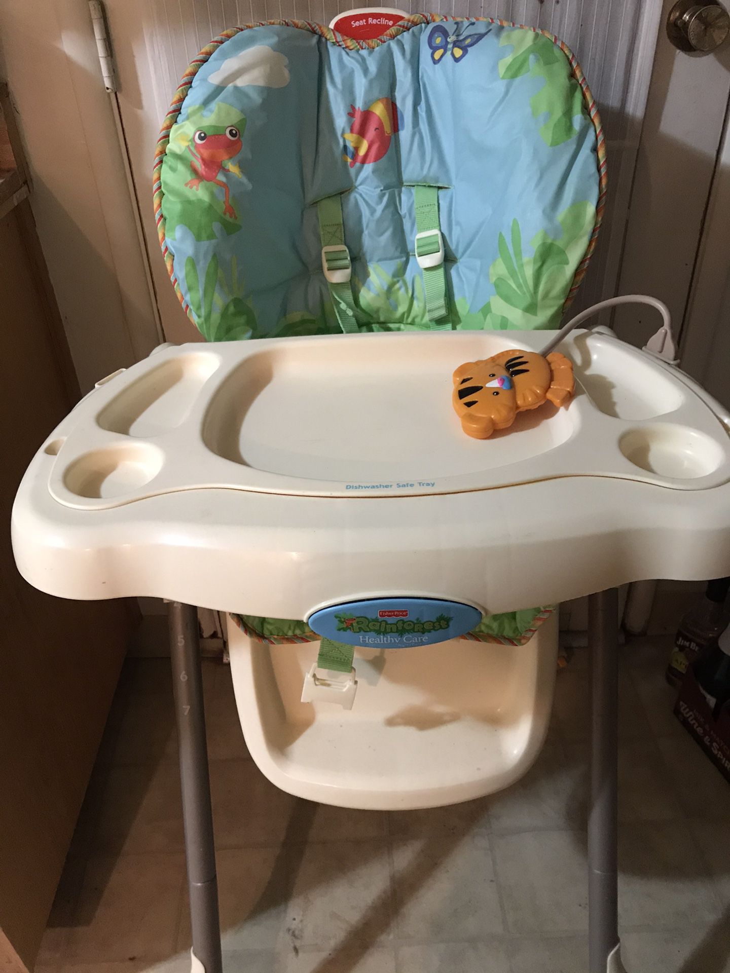Rainforest high chair, swing, and bouncer