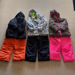 Kids Ski Jacket and Ski Bib LOT (Gently Used) Size  Child 4