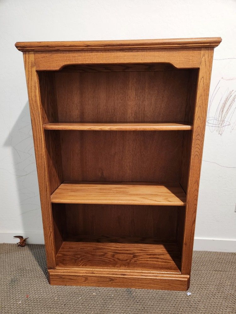 Solid Wood Bookcase – 48" Tall, Adjustable Shelves