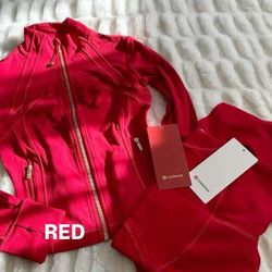 Red Lululemon Women’s Set
