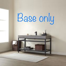 Vinnova Funes 60 Inch Bath Vanity Metal Base Matte Black