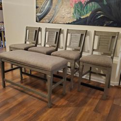 Counter High chairs and bench