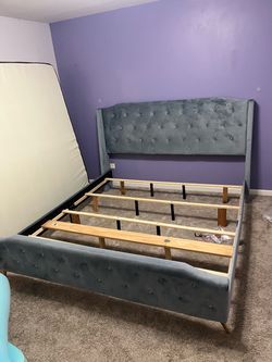 King size bed frame and headboard