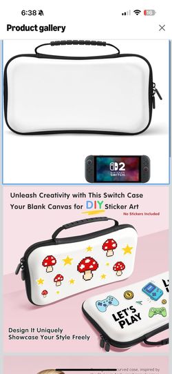 Nintendo Switch 2 Carry Case White
