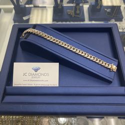 Bracelet Cubanlink 10k Solid 11 Mm 